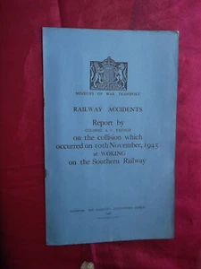 Railway Accidents Report Collision at WOKING on the Southern Railway, 1945 - Picture 1 of 5