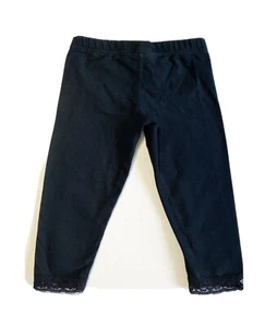 Xhilaration Black Capri Leggings w/ Laced Hem Little Girls Size XS - Picture 1 of 3