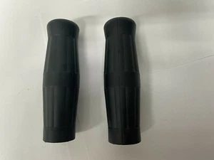 Honda Vintage style black rubber coke bottle street bike Grips 7/8" 130MM - Foto 1 di 3