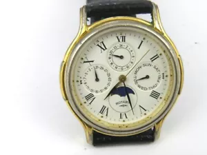 Gents Rotary Vintage Sun/Moon 3462 Quartz Dress Watch - Picture 1 of 8