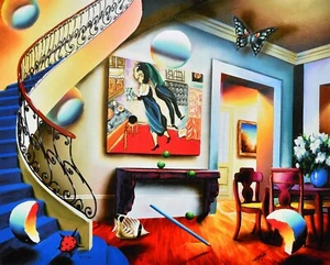 Excepcional Giclee de Lienzo Ferjo Limitado TRIBUTO A CHAGALL Numerado Firmado Certificado de Autenticidad - Imagen 1 de 3