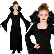 Spinnen Vampir Prinzessin Kinderkostüm Mädchen Kostüm - Kleid mit Stehkragen