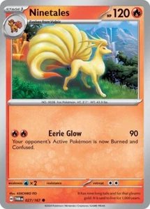 Pokemon Ninetales - SV06: Twilight Masquerade 027/167 Común - Imagen 1 de 1