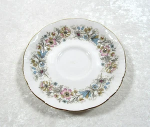 Paragon Meadowvale L/L Bone China Saucer Floral Gold Gilded Ridged Edged 5 1/2" - Picture 1 of 6