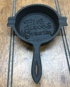 Vintage Fireplaces by Martin Advertising Mini Cast Iron Skillet Ashtray 3 1/2" - Picture 1 of 3