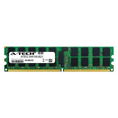 HP 348106-B21 A-Tech Equivalent 4GB DDR2 400 PC2-3200 ECC REG Server Memory RAM - Image 1 of 2