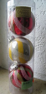 Weihnachtskugeln, Baumschmuck  3 Stück 8 cm Original Rödentaler Living Glass - Bild 1 von 4