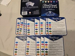 Vintage Trivial Pursuit Coaster Set - Picture 1 of 4