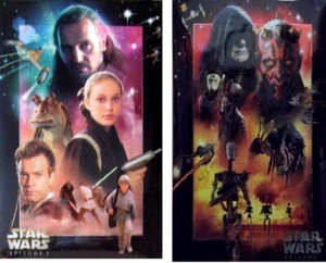 Star Wars Episode 1 The Phantom Menace Set of 2 Chromium 24x36" Jedi Sith Poster - Picture 1 of 3