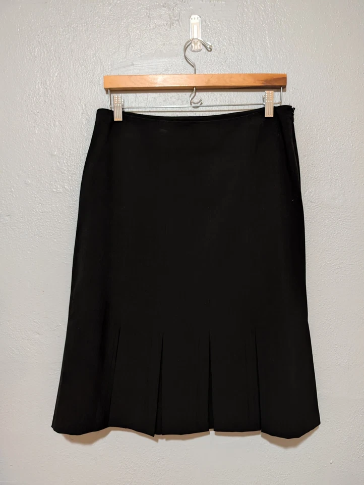 Falda Vintage Whimsigoth AGB 10 Dark Academia Negra Plisada Oficina Clásica Foto 1 de 4