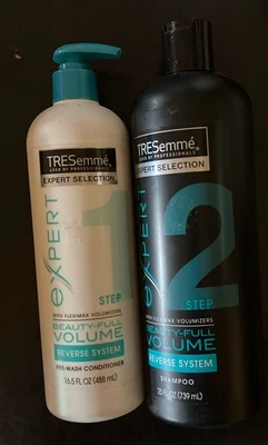 Tresemme Expert Step 1 & Step 2 Beauty-Full Volume Pre Wash Conditioner, Shampoo - Image 1 of 2