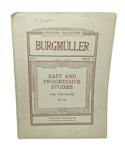 Burgmuller No. 4 Easy And Progressive Studies For The Piano Op. 100 Sheet Music - Picture 1 of 4