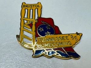 Vtg WBA Lapel Pin Women's Bowling Association 1986 Bristol Tennessee Homecoming - Picture 1 of 2
