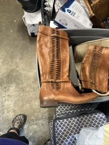 Gianni Bini Leather Knee High Boots Point Toe  7.5 - Picture 1 of 9