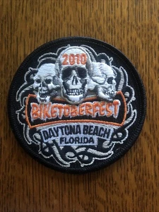 Daytona Beach Biketoberfest 2011 Motorrad Rallye Souvenir Totenkopf Patch  - Bild 1 von 5