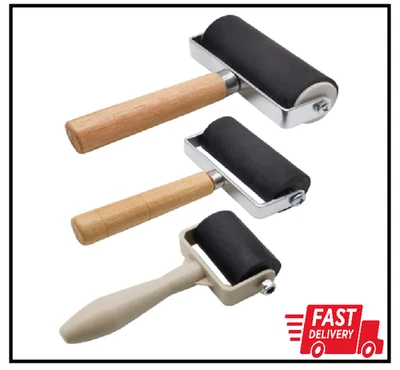 Ролик резиновый Brayer жесткий резиновый виниловый ролик для печати обоев упаковка 3 шт. - Изображение 1 из 2