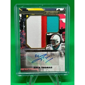 2023 Topps Composite Jumbo Patch Auto Red /5 Zach Thomas Miami Dolphins - Bild 1 von 2