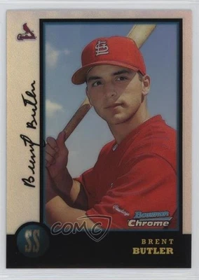 1998 Bowman Chrome Refractor Brent Butler #154 - Image 1 of 2