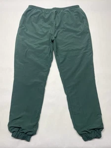 VTG 90s Izod Green Nylon Cinch Ankle Jogger Track Windbreaker Sweatpants Size L - Picture 1 of 24