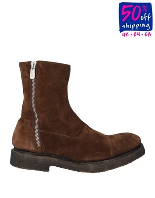 RRP€670 ROCCO P. Suede Leather Ankle Boots US6.5 UK3.5 EU36.5 Brown Worn Look - Image 1 of 4