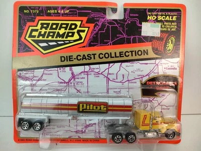 Vintage 1993 Road Champs Pilot Tanker Truck Die-Cast HO Scale Kenworth Mack New - Image 1 of 4