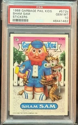 1988 GARBAGE PAIL KIDS SERIES 14 #572B SHAM SAM PSA 10 GEM MINT - Image 1 of 2