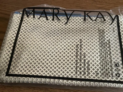 MARY KAY "Runway Bold Cosmetic Bag Collection" Dorado Con Interior Azul Satinado NUEVO Foto 1 de 3