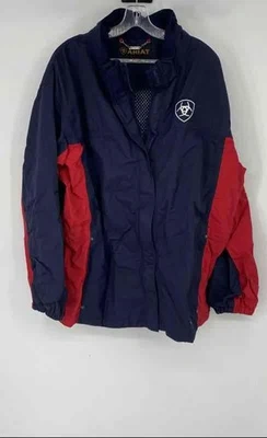 Ariat Mens Blue Red Long Sleeve Windproof Windbreaker Jacket Size XXL - Image 1 of 4