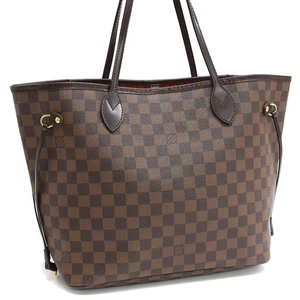 Auth LOUIS VUITTON Damier Ebene Neverfull MM N51105 Tote Bag Canvas b29 T00V - Picture 1 of 9