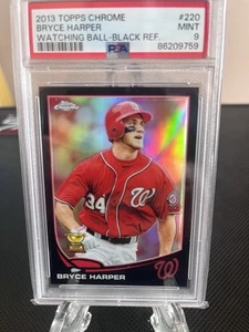 Bryce Harper 2013 Topps Chrome Watching The Ball-Black Refractor #/100 - Picture 1 of 2