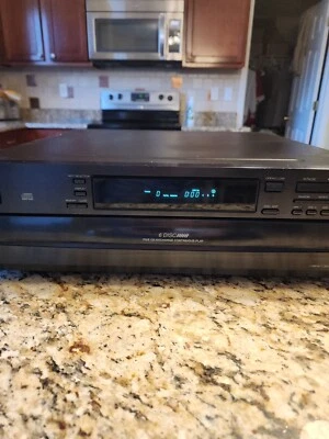 Onkyo DX-C370 6 discos cambiador de CD carrusel giratorio reproductor de discos compactos probado funciona Foto 1 de 4