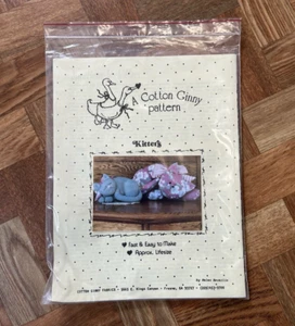 Kitters Stuffed Cat Kitty PATTERN ONLY By Cotton Ginnys UNCUT - Picture 1 of 3