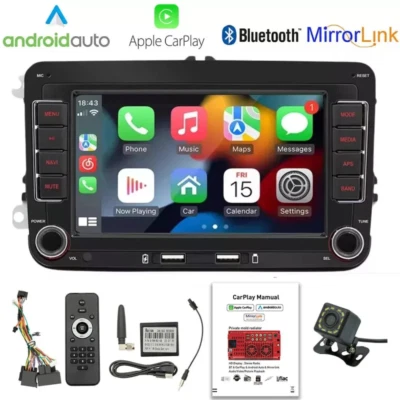 AUTORADIO 2DIN 32G ANDROID 13 CARPLAY RDS TELECAMERA PER VW GOLF 5 6 POLO PASSAT - Immagine 1 di 4