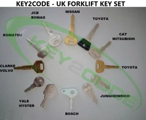 UK spezifischer Gabelstapler Hauptschlüsselsatz, 12 Schlüssel, Jungheinrich, Volvo, Hyster, Toyota - Bild 1 von 1