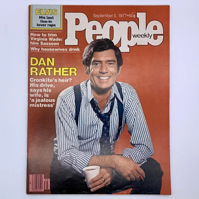 People Weekly September 5, 1977 Dan Rather Elvis Virginia Wade Housewives - Image 1 of 4