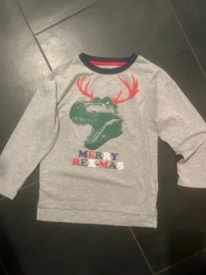 Gap Kids 6 Merry Rex Mas Christmas long sleeve T Shirt, - Image 1 of 2