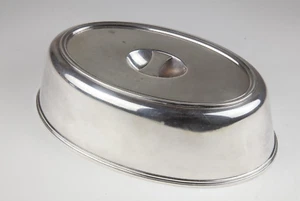 c. 1920's Silver Plate Entree Lid Dish Cover, R. Wallace Silver Soldered - Picture 1 of 9