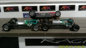 3 AFX RACING H.O. SCALE MEGA G+ 1.7 NARROW CHASSIS ASSORTED RIMS LOT #2 - Picture 1 of 5