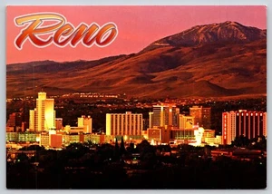 Postal Vista aérea del horizonte de Reno Nevada al atardecer - John Elk III - Imagen 1 de 2