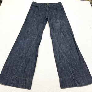 Banana Republic Hose Damen 8 blau Baumwolle Denim Chambray weites Bein Hose - Bild 1 von 9