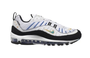Nike Air Max 98 PRM White Teal Yellow Blue Shoes Sneakers Mens Size US 7 (8.5W)✅ - Picture 1 of 11