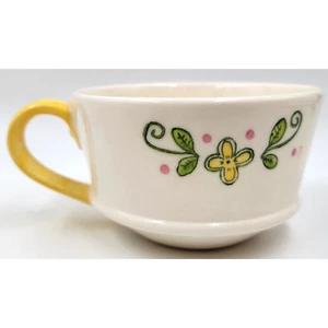 Taza de té de café con patrón floral Poppytrail Metlox "Happy Time" años 50 pintada a mano - Imagen 1 de 6
