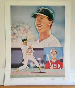 Mark Mcgwire Autograph Phil Hanks Limited Edition Lithograph #694/1000 COA 22x28 - Picture 1 of 15