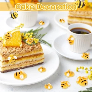60 pcs tiny resin Bees for crafts, Bumble Bee DIY decorations - Picture 1 of 8