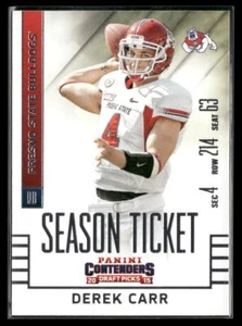 Selecciones del draft Panini Contenders 2015 #32 Derek Carr Fresno State Bulldogs - Imagen 1 de 2