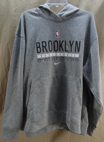 Nike Dri-Fit Brooklyn Nets Spotlight Thermaflex Gray Pullover Hoodie Men's 3XL Cover
