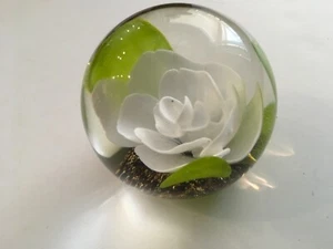 Vintage 1987 Paperweight by Selkirk signed limited edition #72/450 Rose Petal - Picture 1 of 9