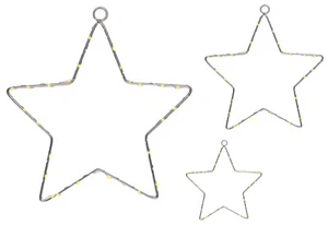LED Stern Weihnachtsstern (3er Set) D:25/35/45 cm zum Hängen - Deko Weihnachten - Bild 1 von 1