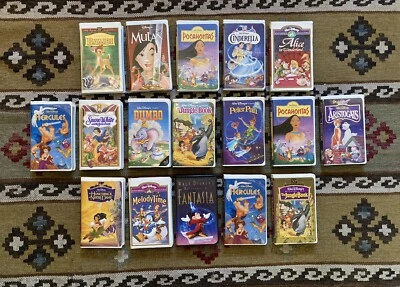 Lot of 17 Walt Disney Black Diamond & Masterpiece Collection VHS Tapes See Pics! - Imagem 1 de 4