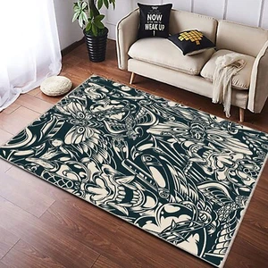 Alfombra de dragón para tatuajes, Irezumi, alfombra de dragón japonés, alfombra de dibujo de dragón japonés - Imagen 1 de 11